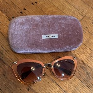 Miu miu pink sparkly sunglasses